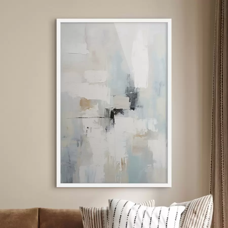 Papier peint Abstrait aux tons clairs avec une touche de noir f46548
