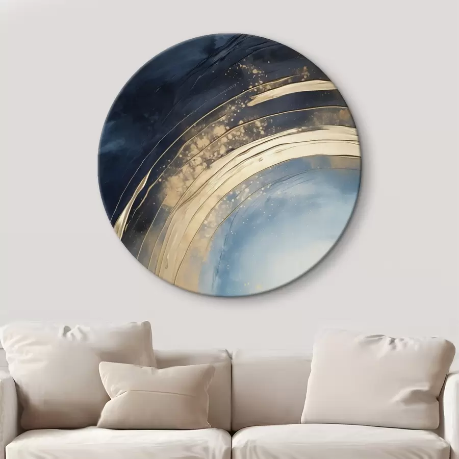 Tableau Anneau balayé avec centre clair et glaçure mouchetée r46488