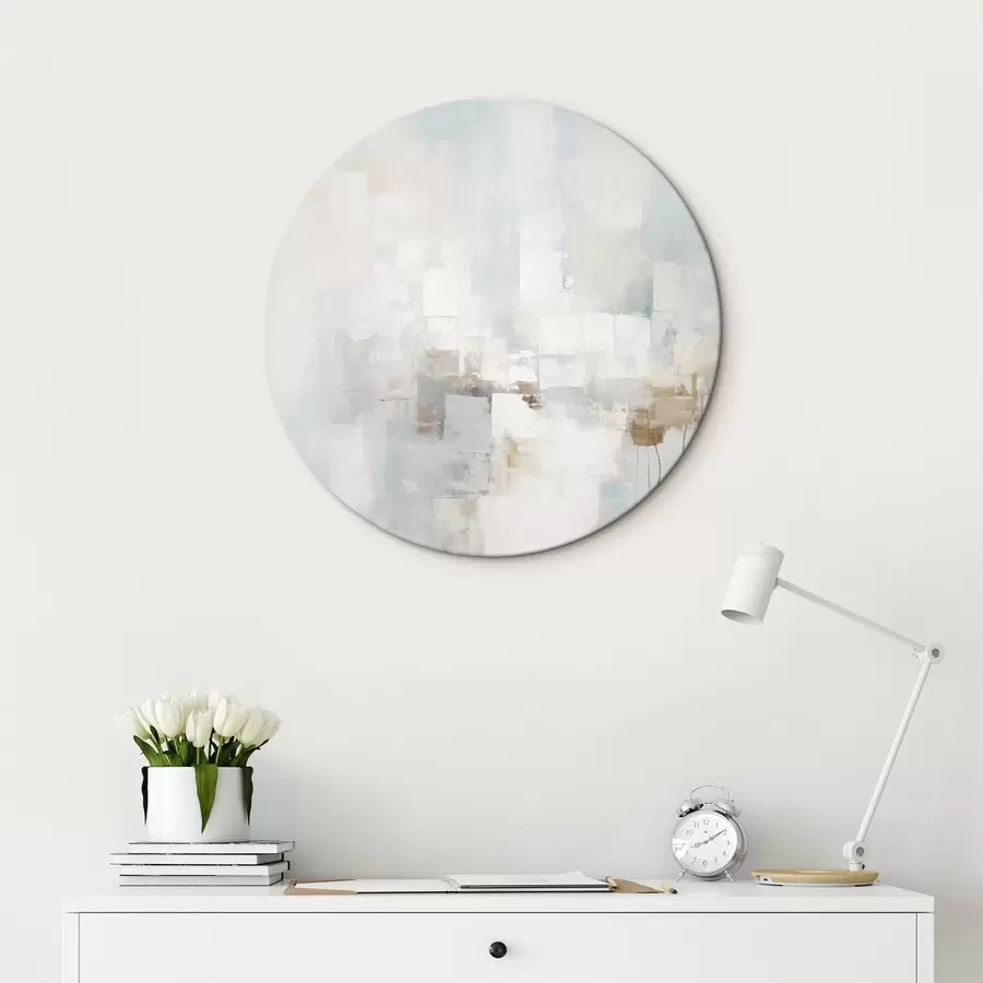 Tableau Blocs pastel clairs : bleu, beige, blanc r46546