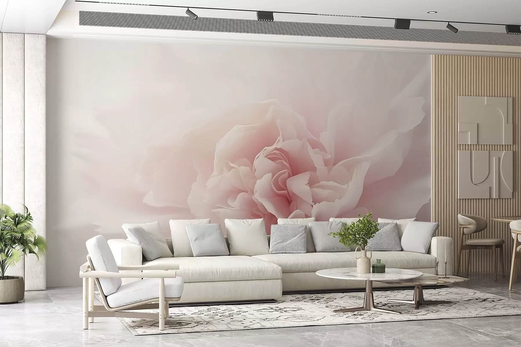 Papier peint Pétales, grande fleur w04891