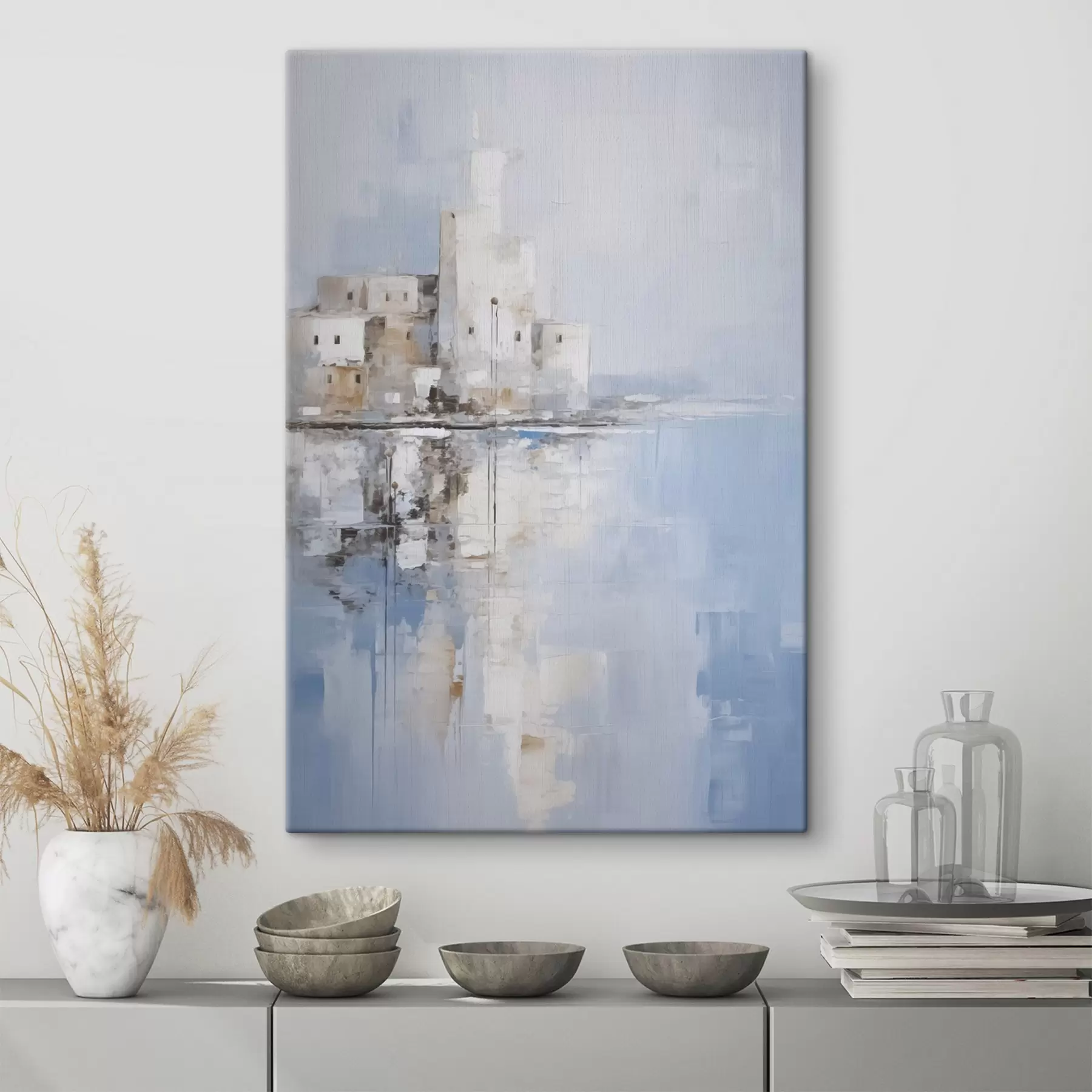 Tableau Imitation abstraite d'un paysage peint s46674