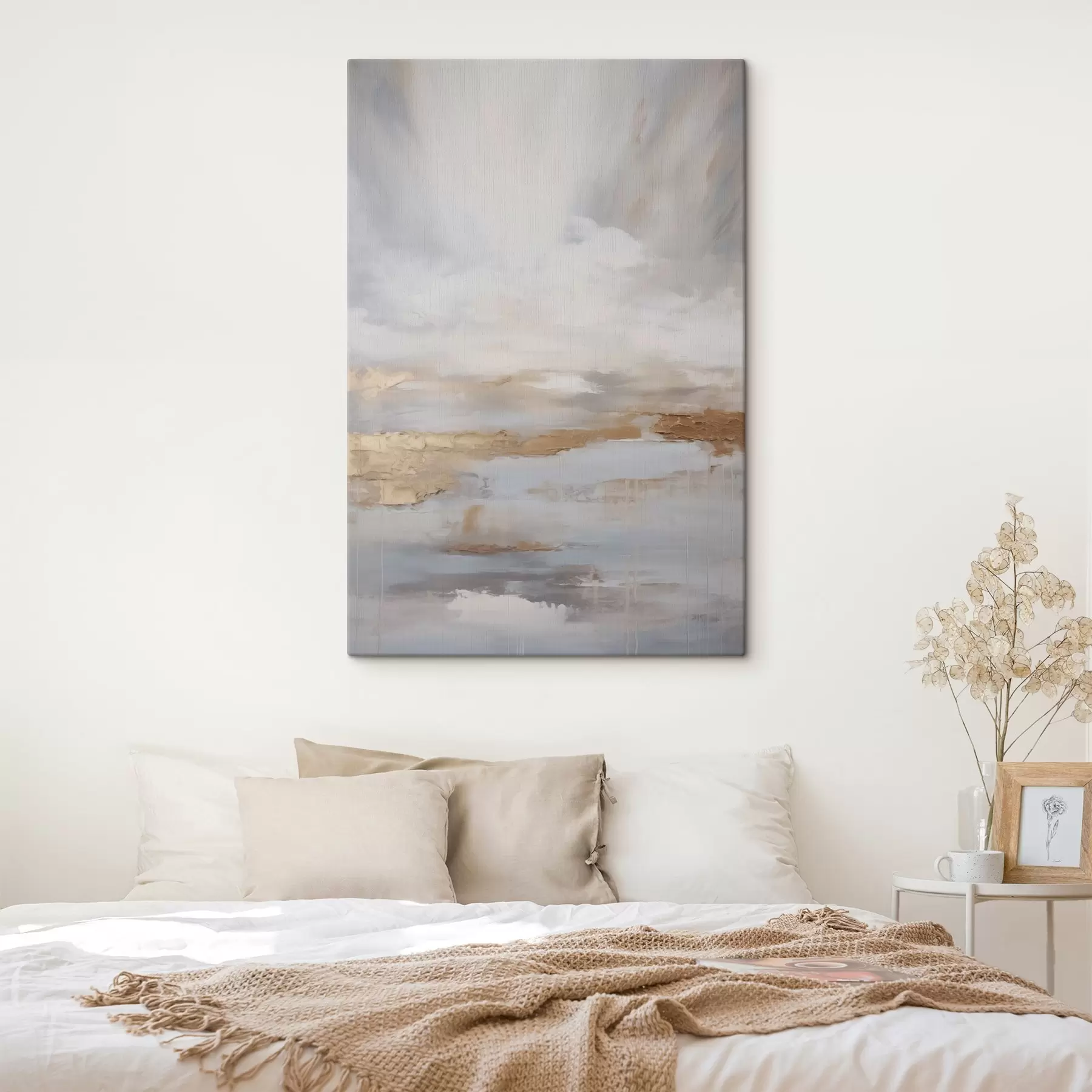 Tableau Composition abstraite imitant la peinture s46678