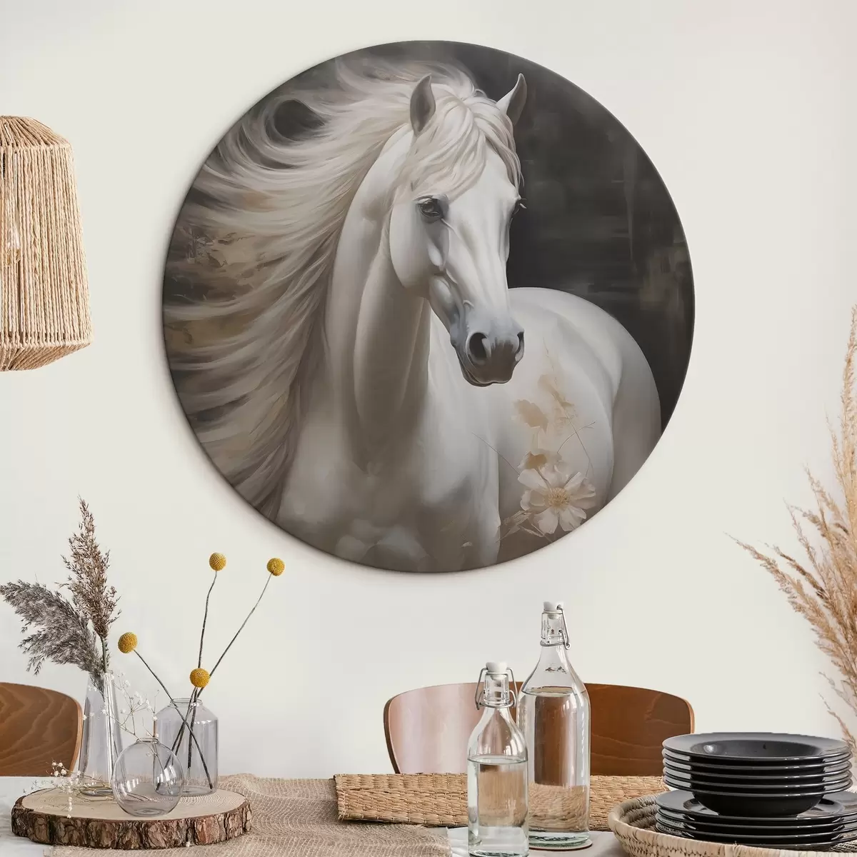 Tableaux rondes Cheval r46679