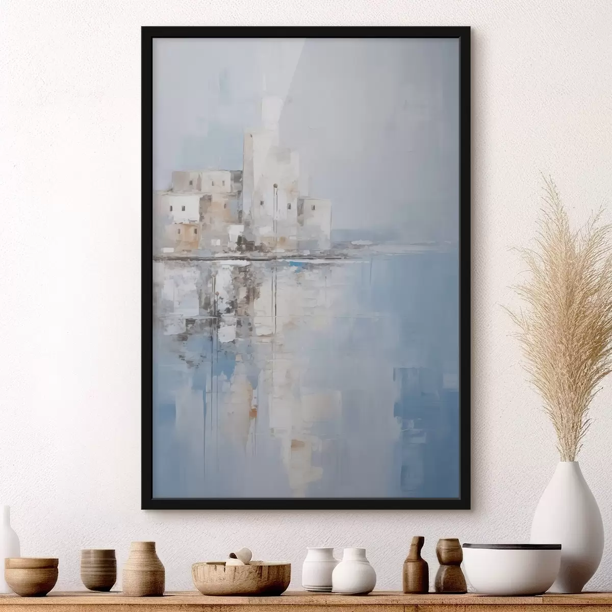 Poster Imitation abstraite d'un paysage peint f46674