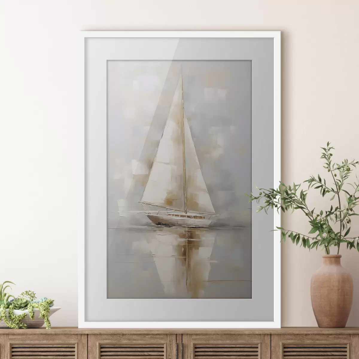 Poster Peinture imitation voilier f46677
