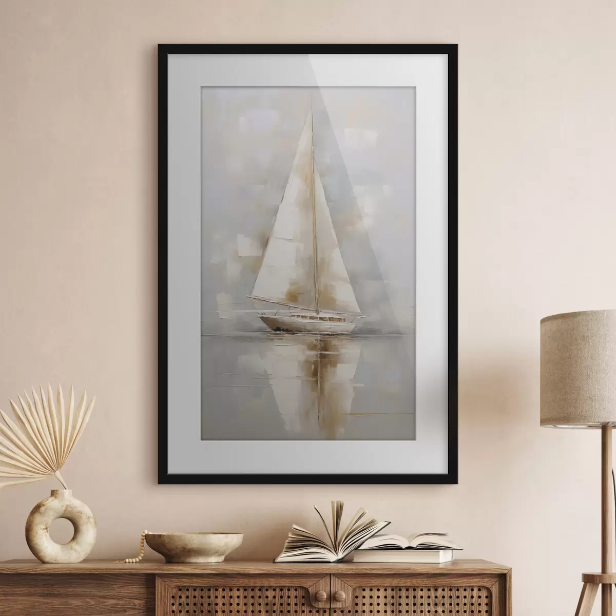 Poster Peinture imitation voilier f46677