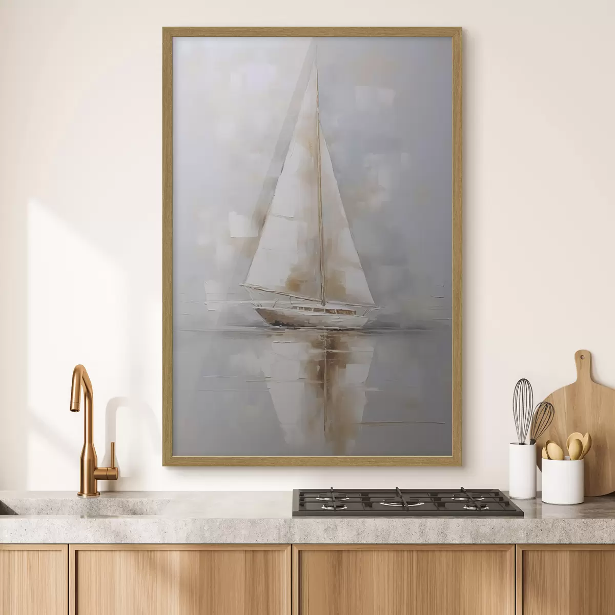Poster Peinture imitation voilier f46677
