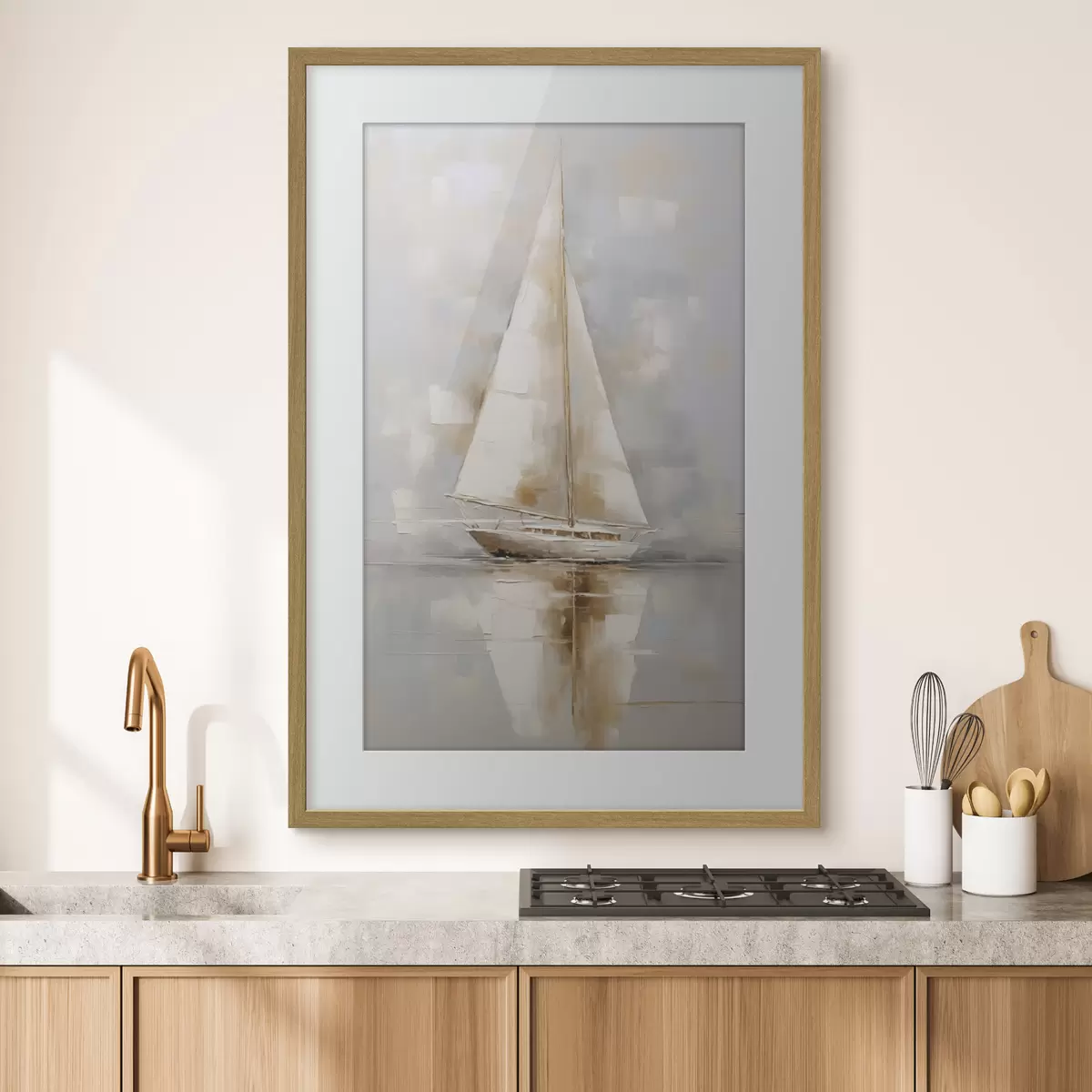 Poster Peinture imitation voilier f46677