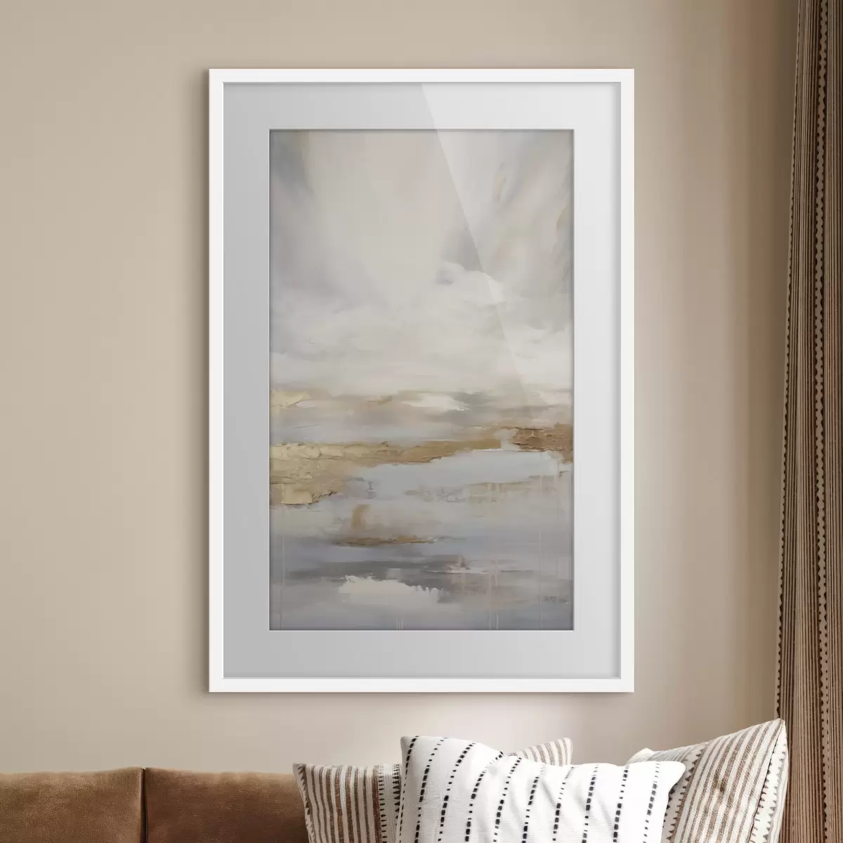 Poster Composition abstraite imitant la peinture f46678