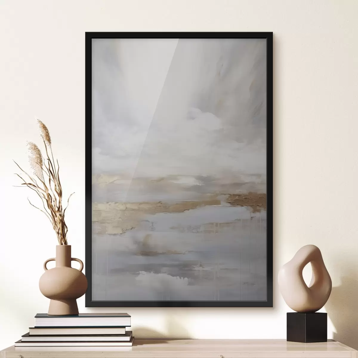 Poster Composition abstraite imitant la peinture f46678