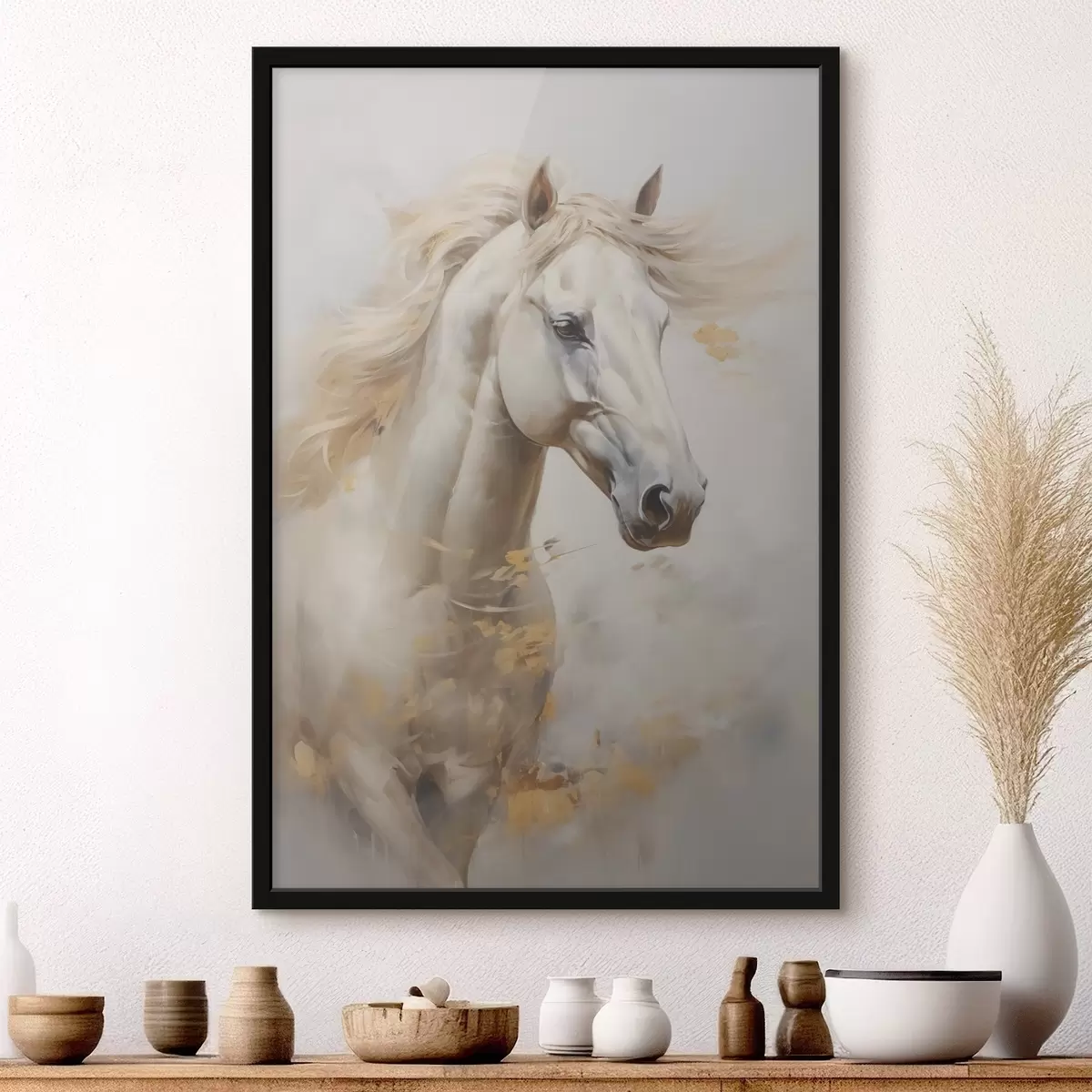 Poster Imitation de peinture par un cheval f46680