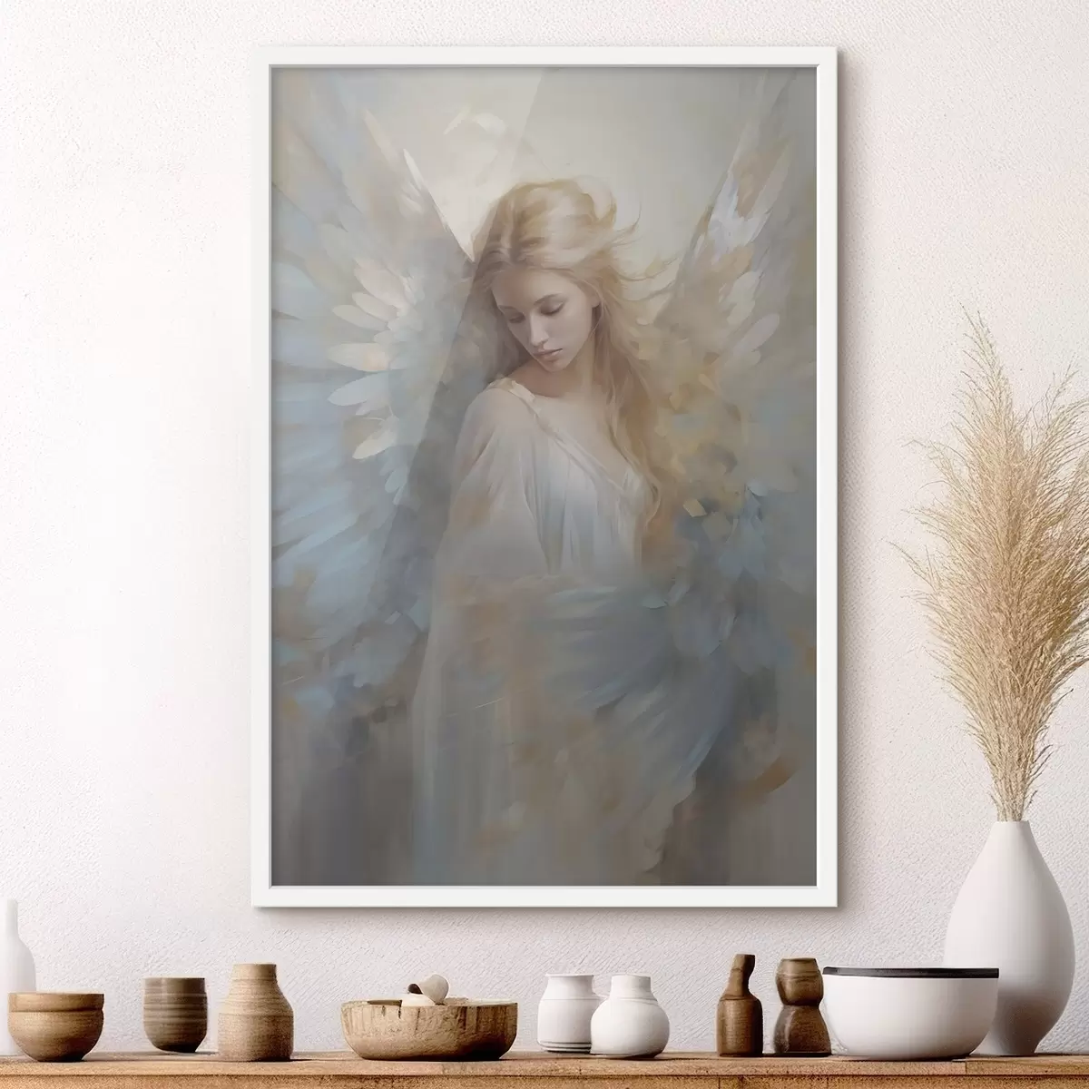 Poster Imitation de peinture abstraite représentant un ange f46682