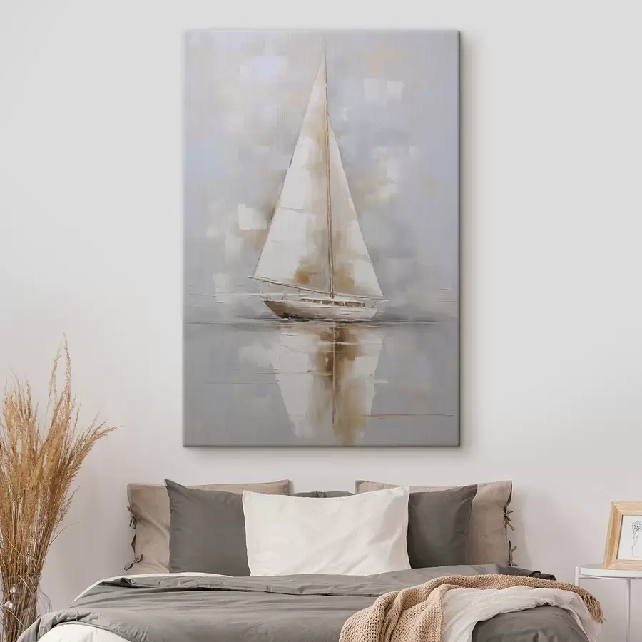 Tableau Peinture imitation voilier s46677