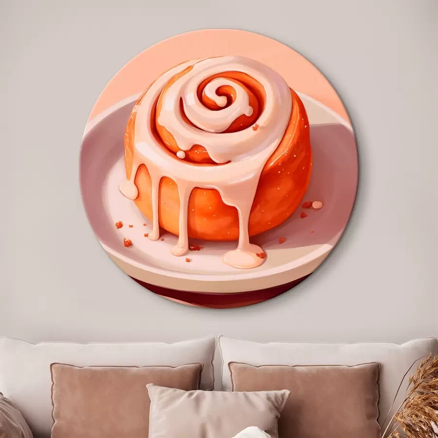 Tableau Rouleau à la cannelle avec glaçage à la crème r46624