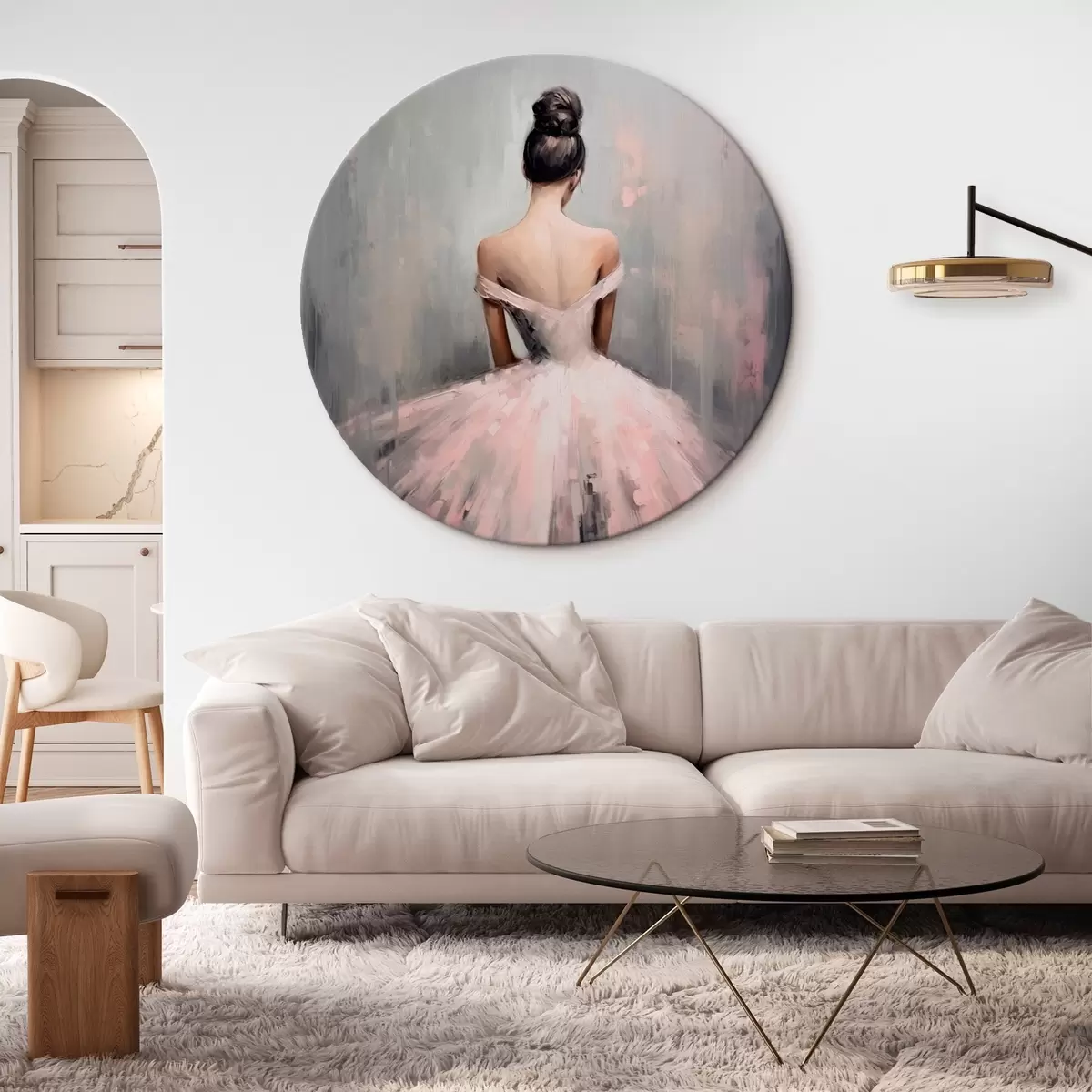 Tableaux rondes Ballerine r46627