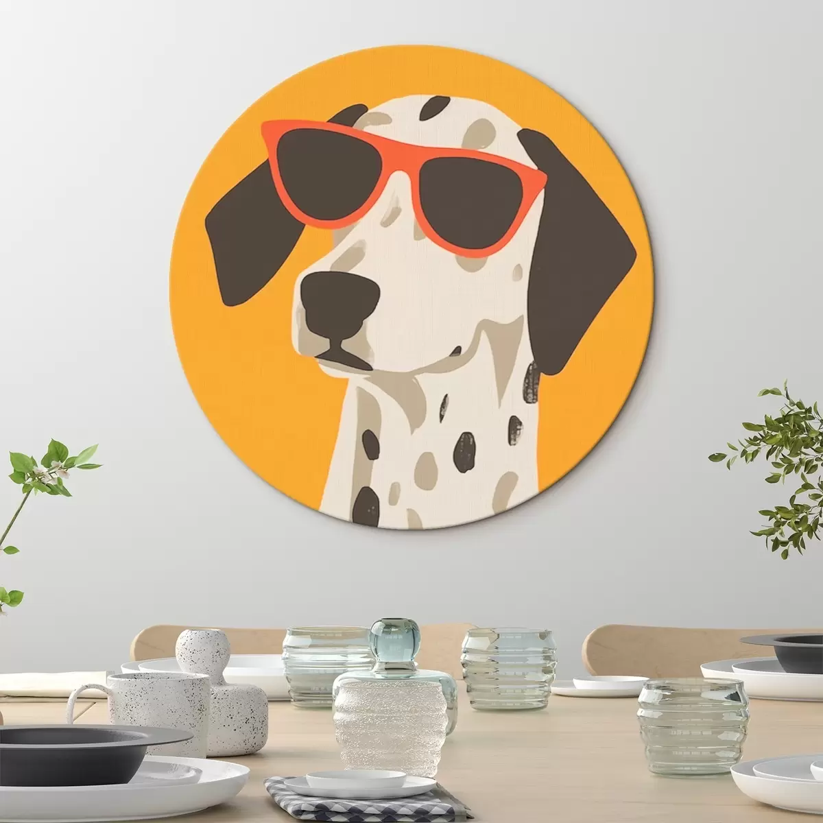 Tableaux rondes Dalmatien r46634