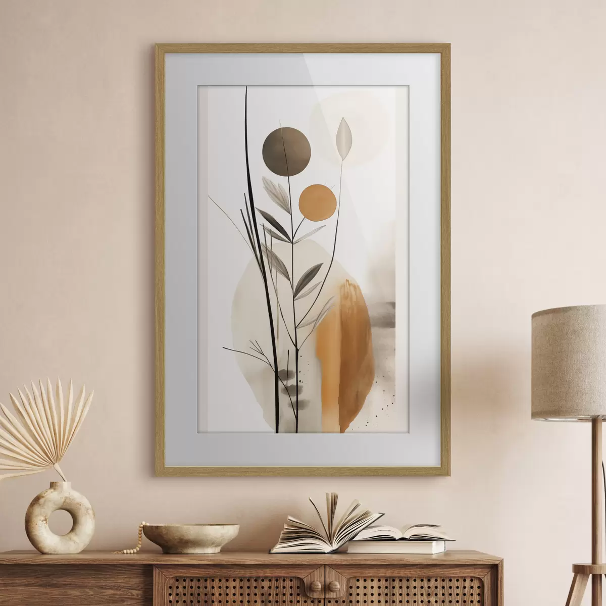 Poster Cercles et tiges élancées f46698