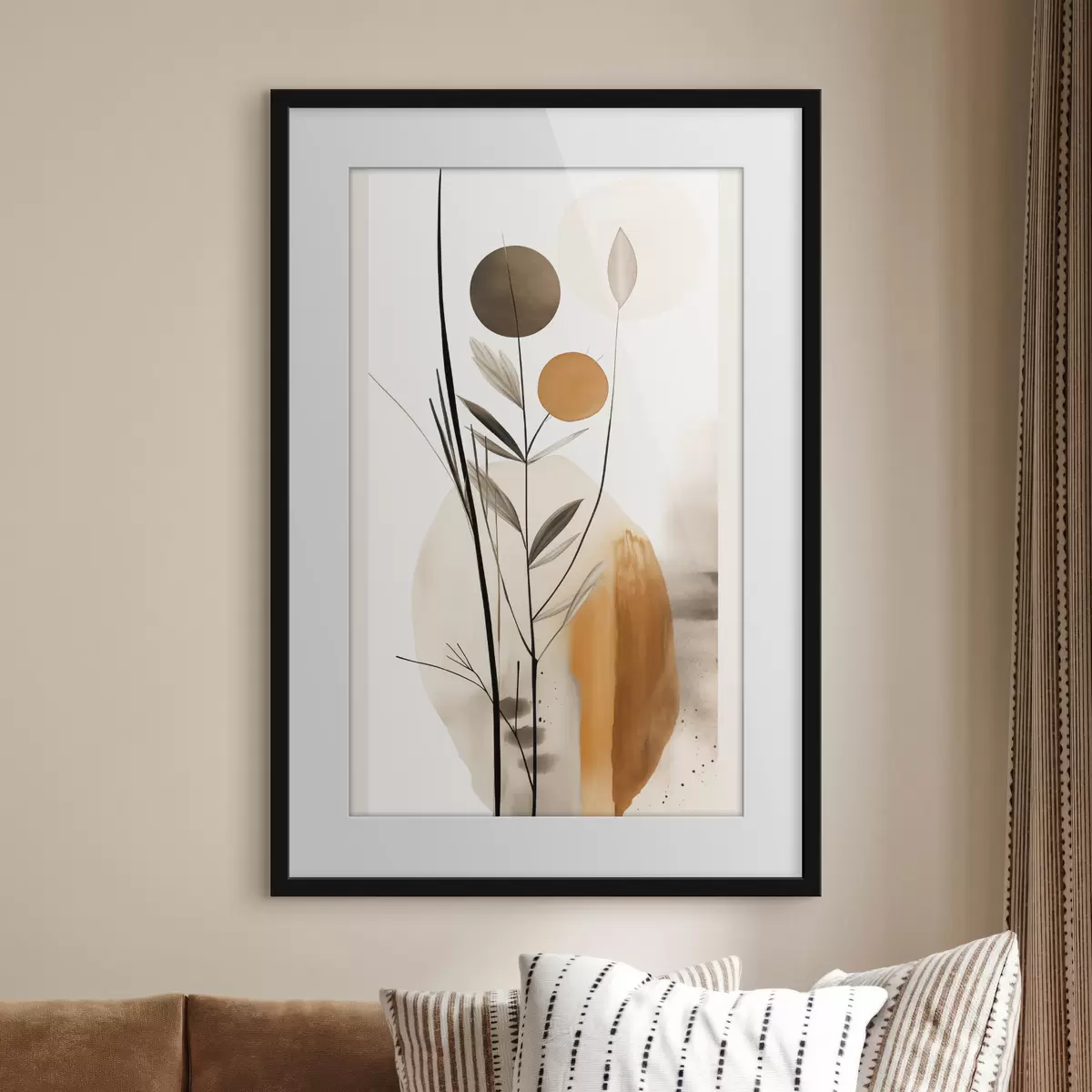 Poster Cercles et tiges élancées f46698