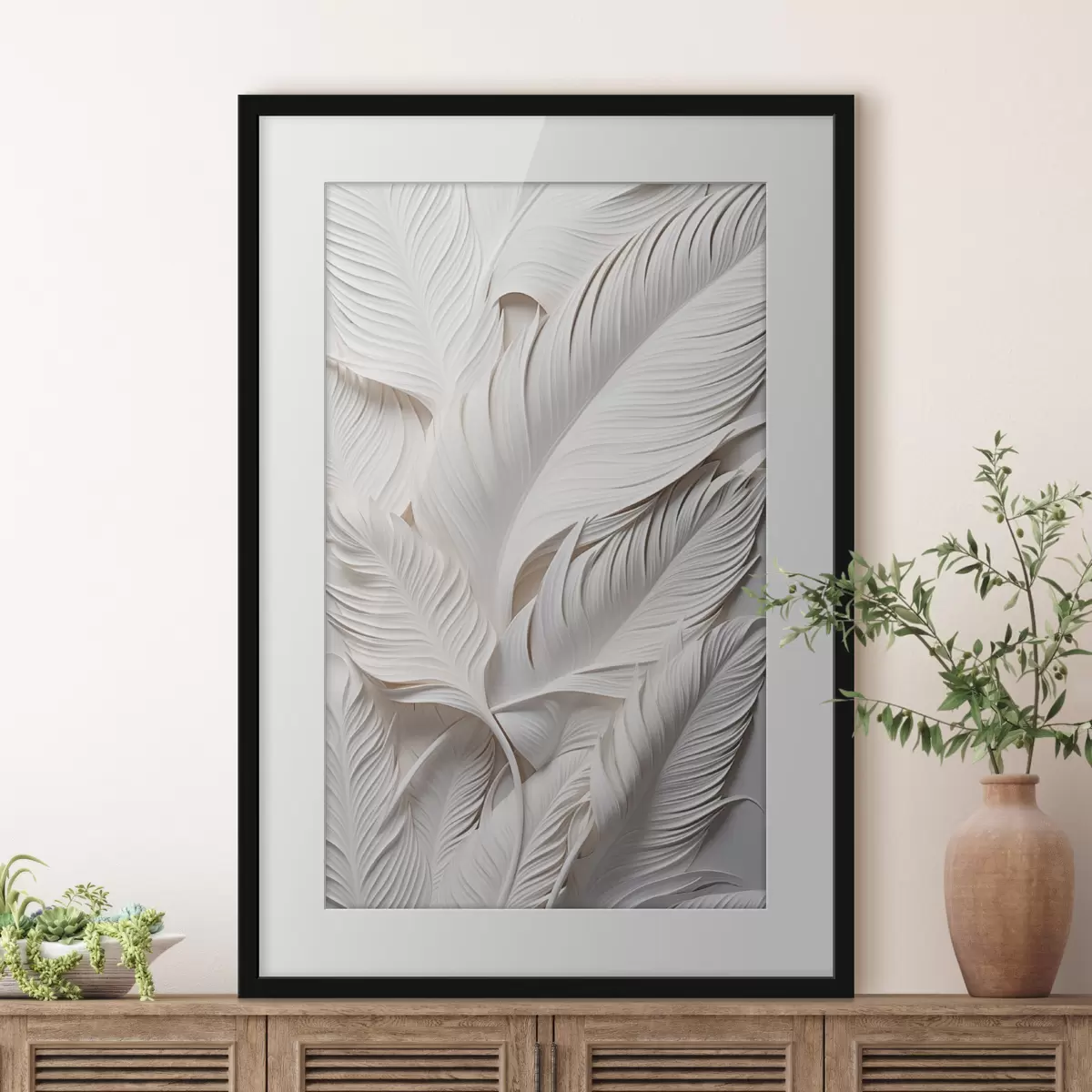 Poster Froissement blanc f46706