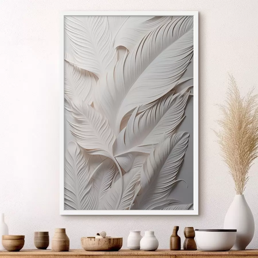 Papier peint Froissement blanc f46706