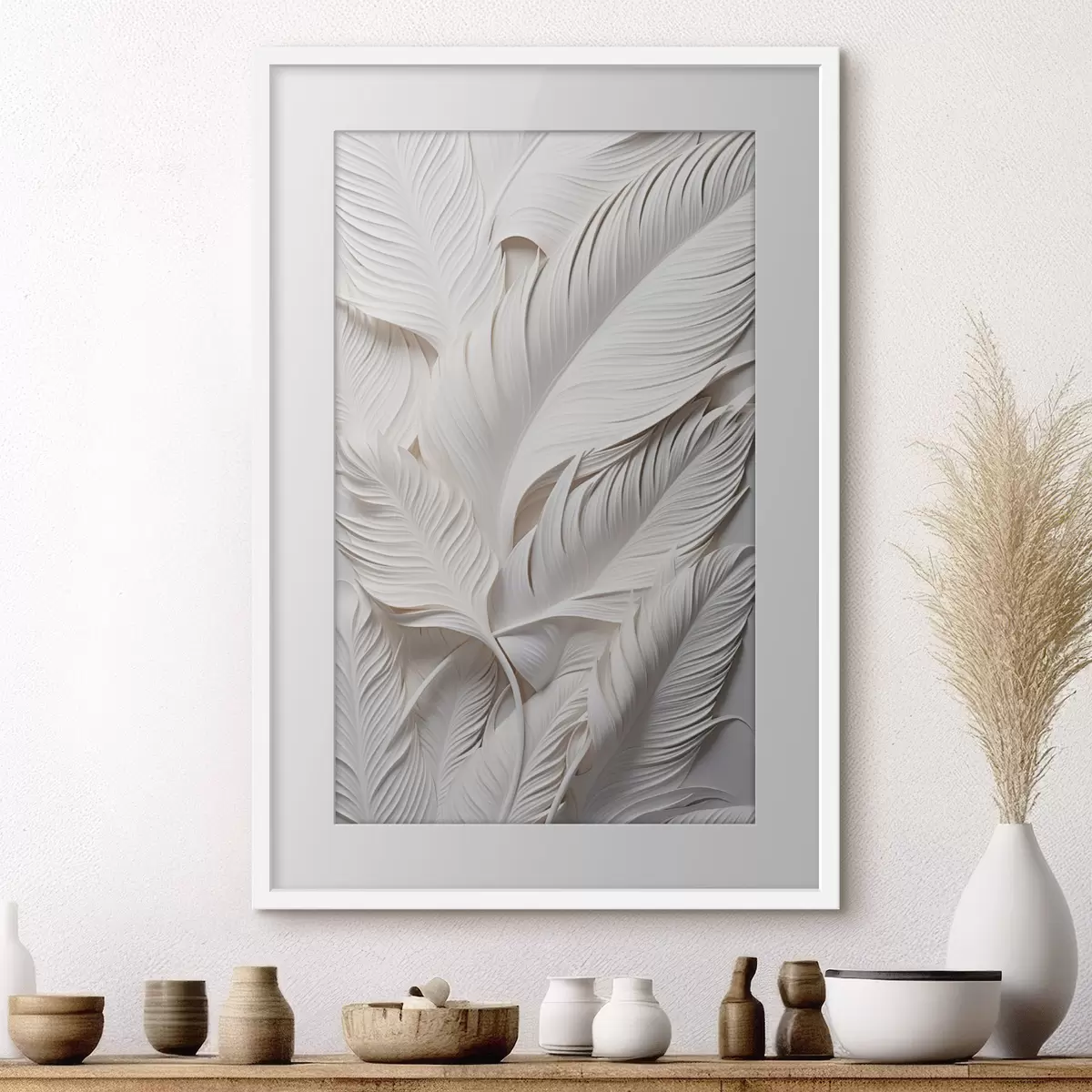 Poster Froissement blanc f46706