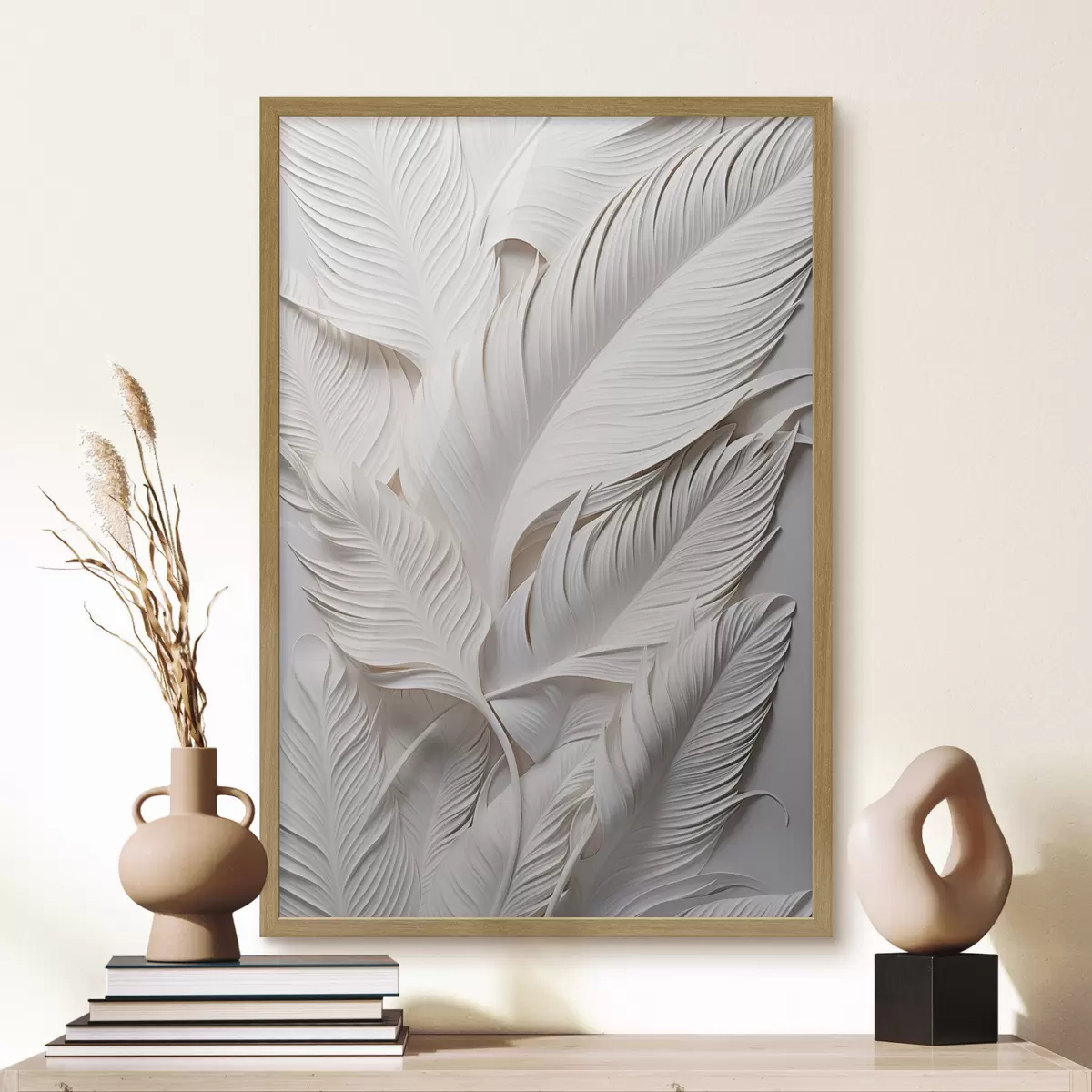 Poster Froissement blanc f46706