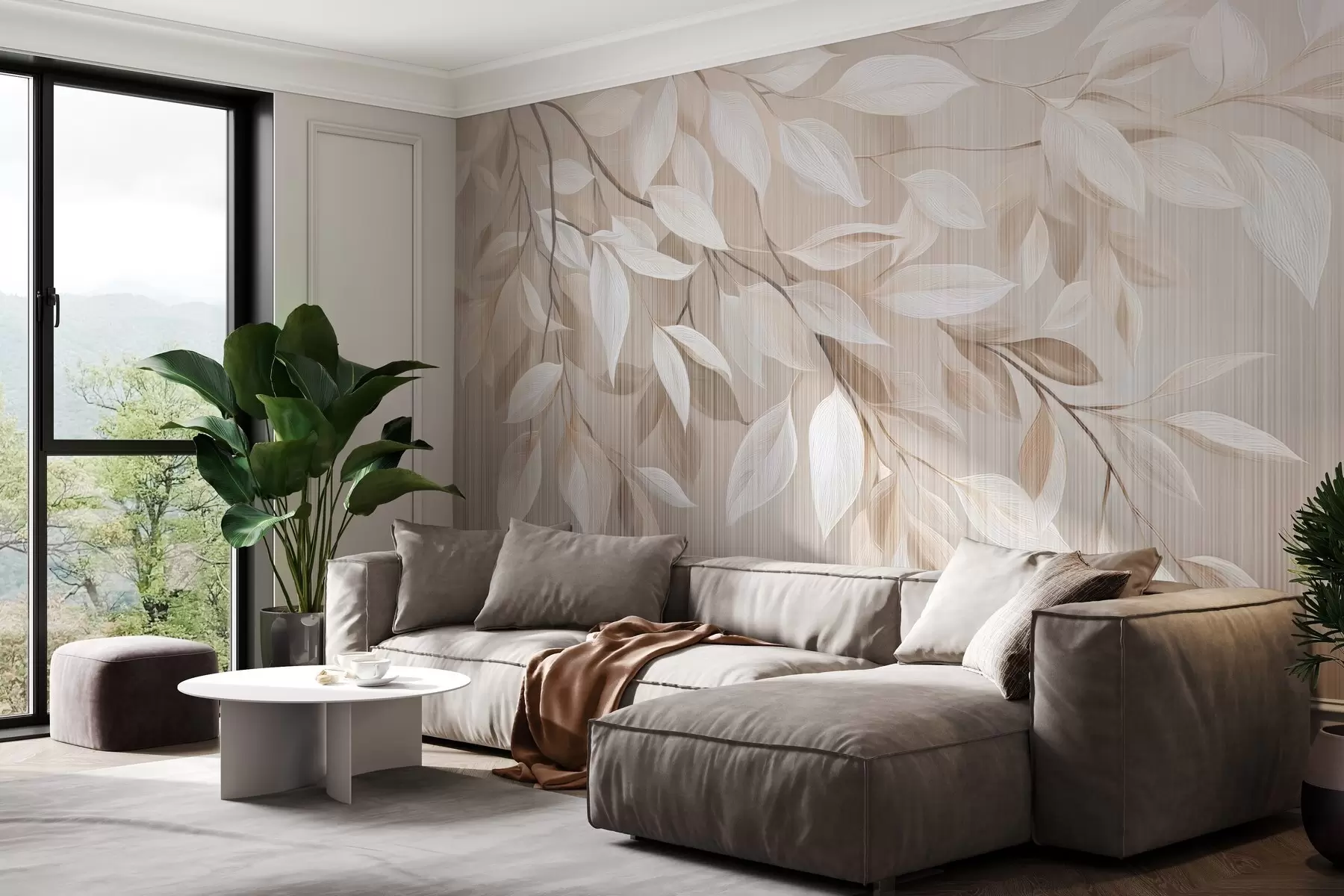 Papier peint Branche d'arbre suspendue w04903