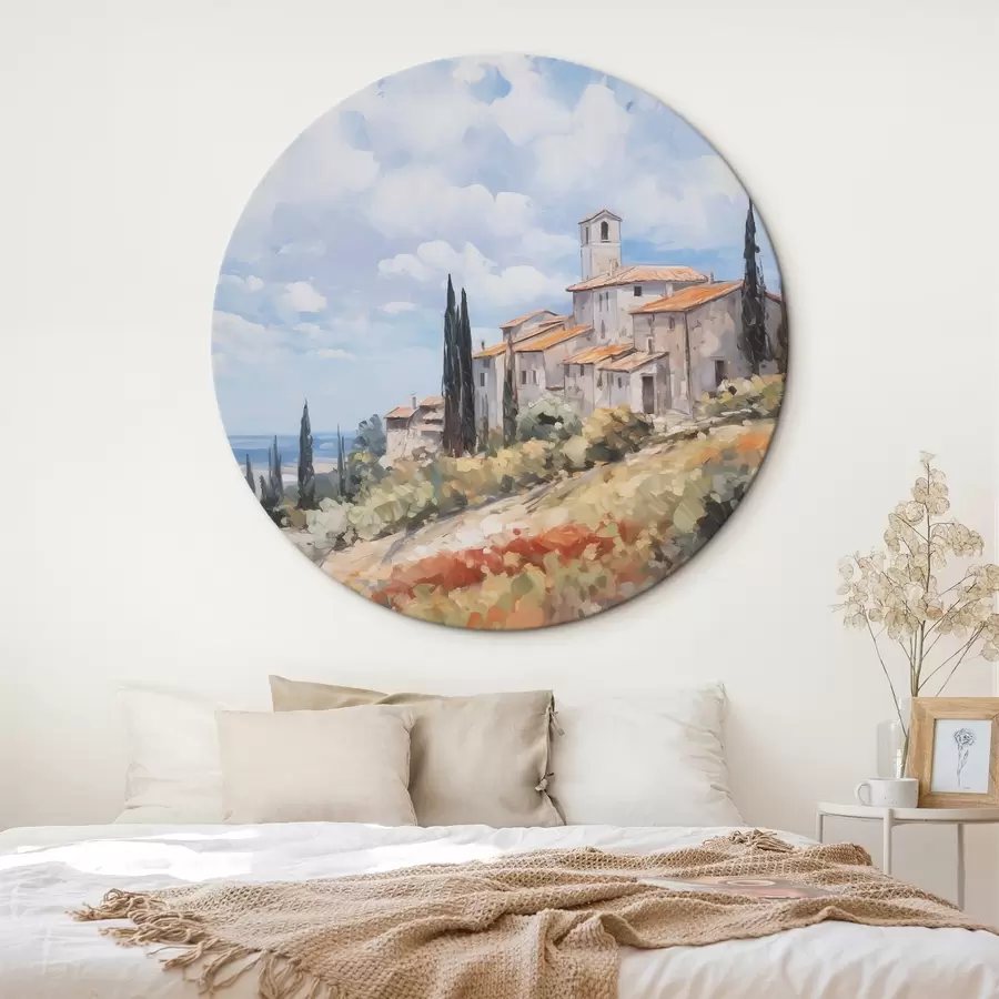 Tableau Imitation de peinture représentant un paysage rural r46716