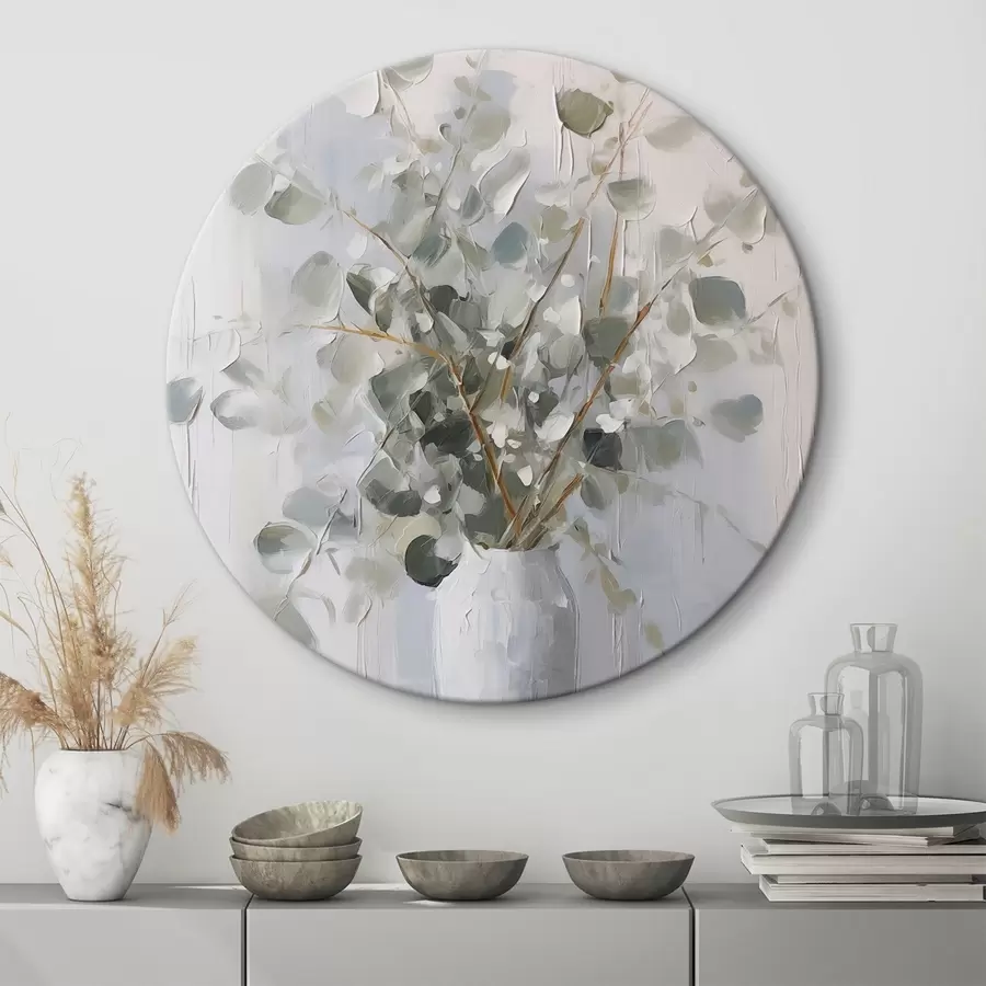 Tableau Branches avec feuillage dans un vase, peinture imitation r46720