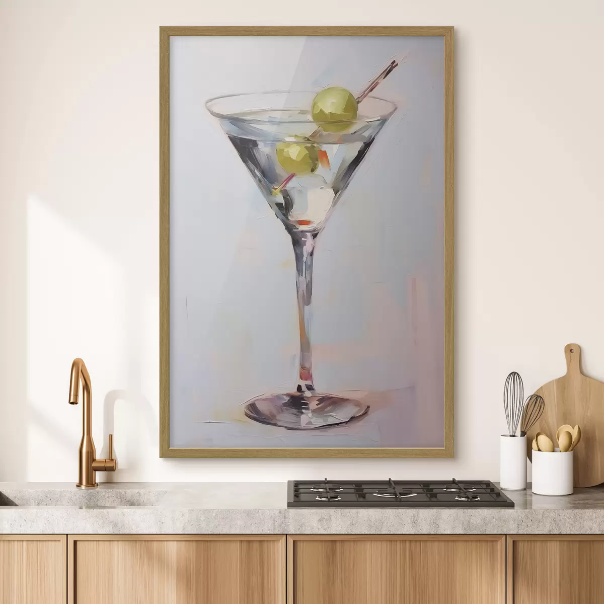 Poster Verre avec peinture imitation boisson f46717
