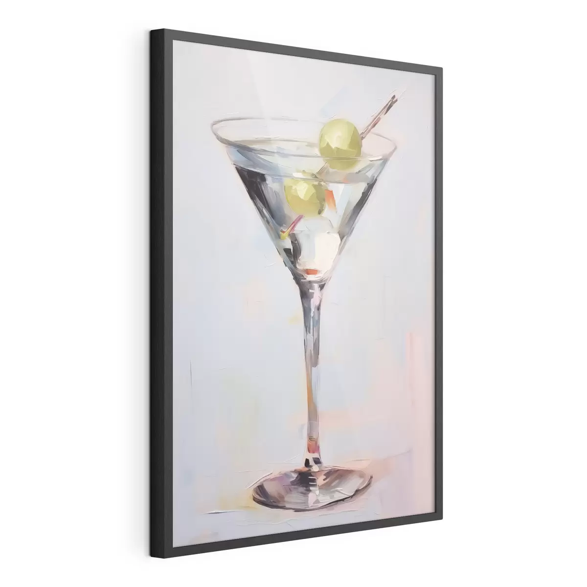 Poster Verre avec peinture imitation boisson f46717