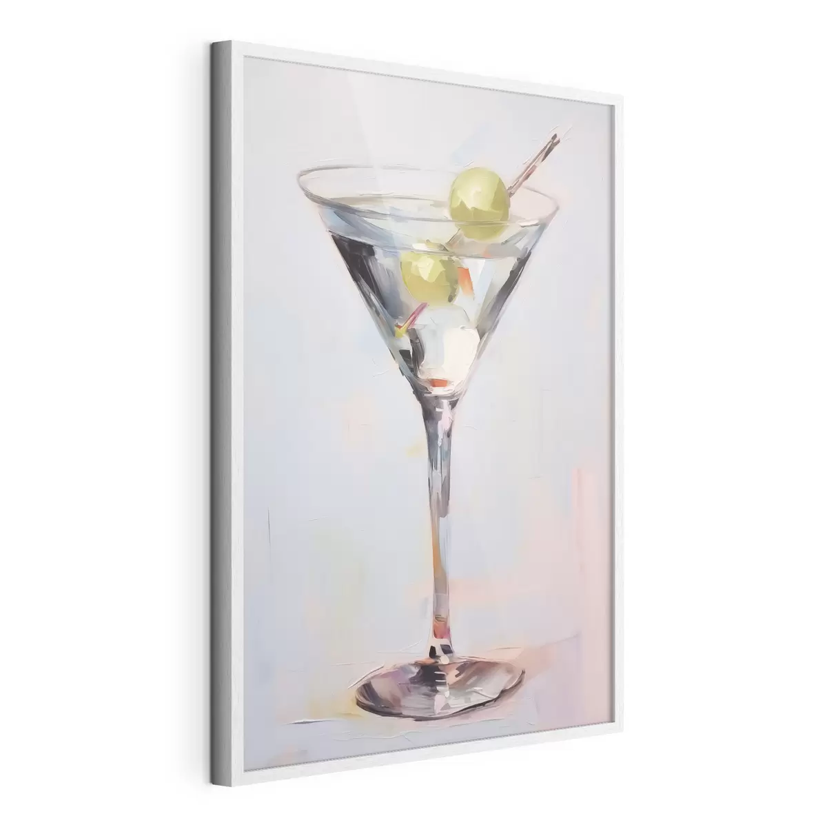 Poster Verre avec peinture imitation boisson f46717