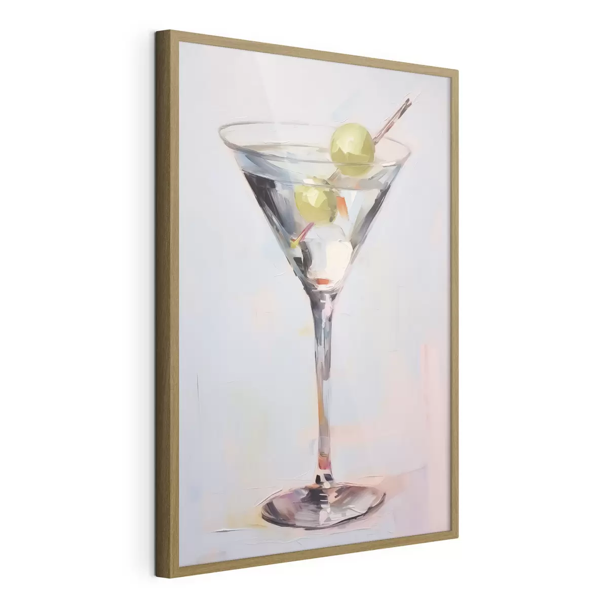 Poster Verre avec peinture imitation boisson f46717