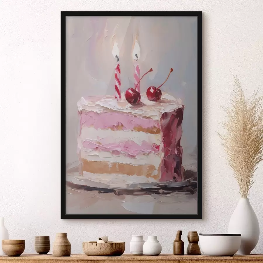 Papier peint Une pièce de gâteau imitant une peinture f46718