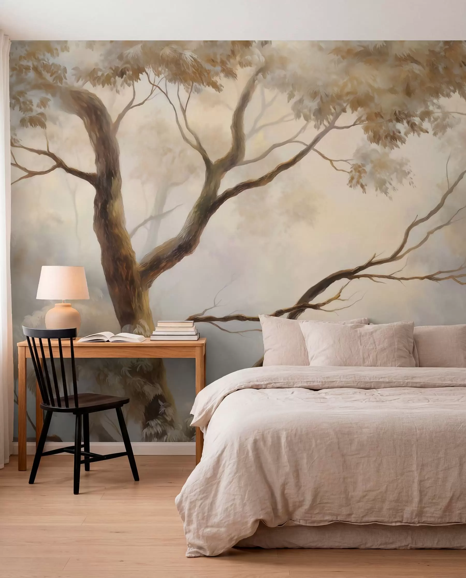 Papier peint Branches dans la brume du jour w04817