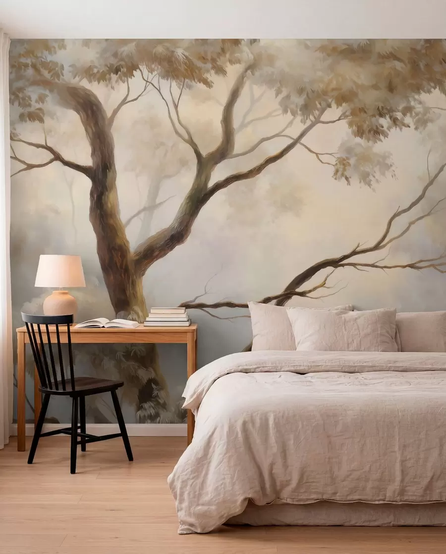 Papier peint Branches dans la brume du jour w04817