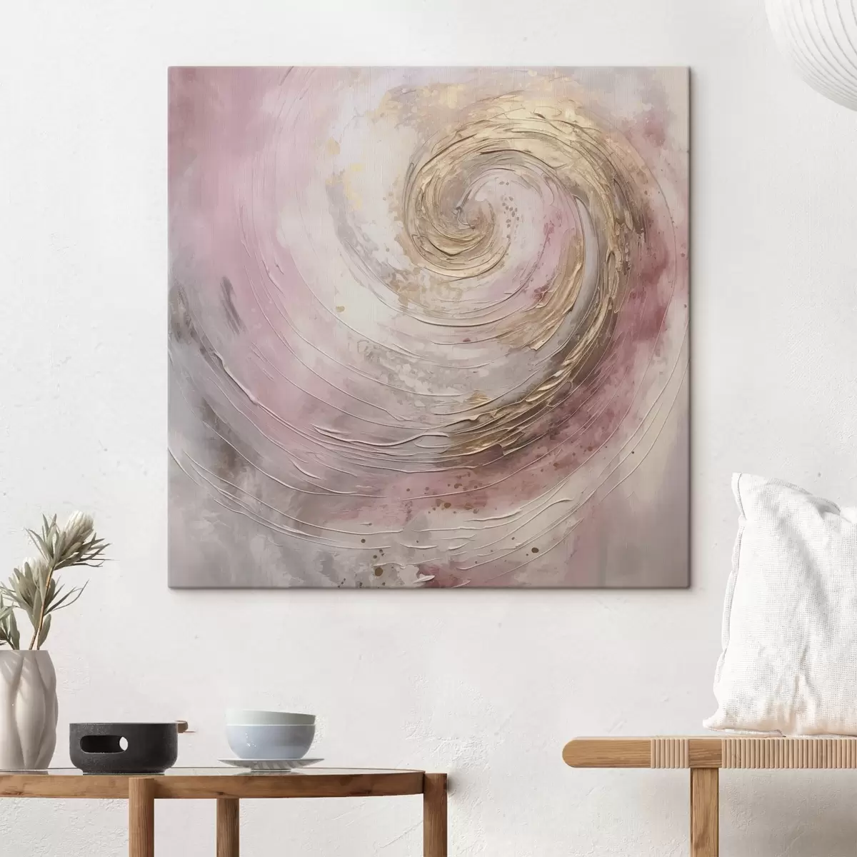 Tableau Tourbillon abstrait, imitation peinture s46745