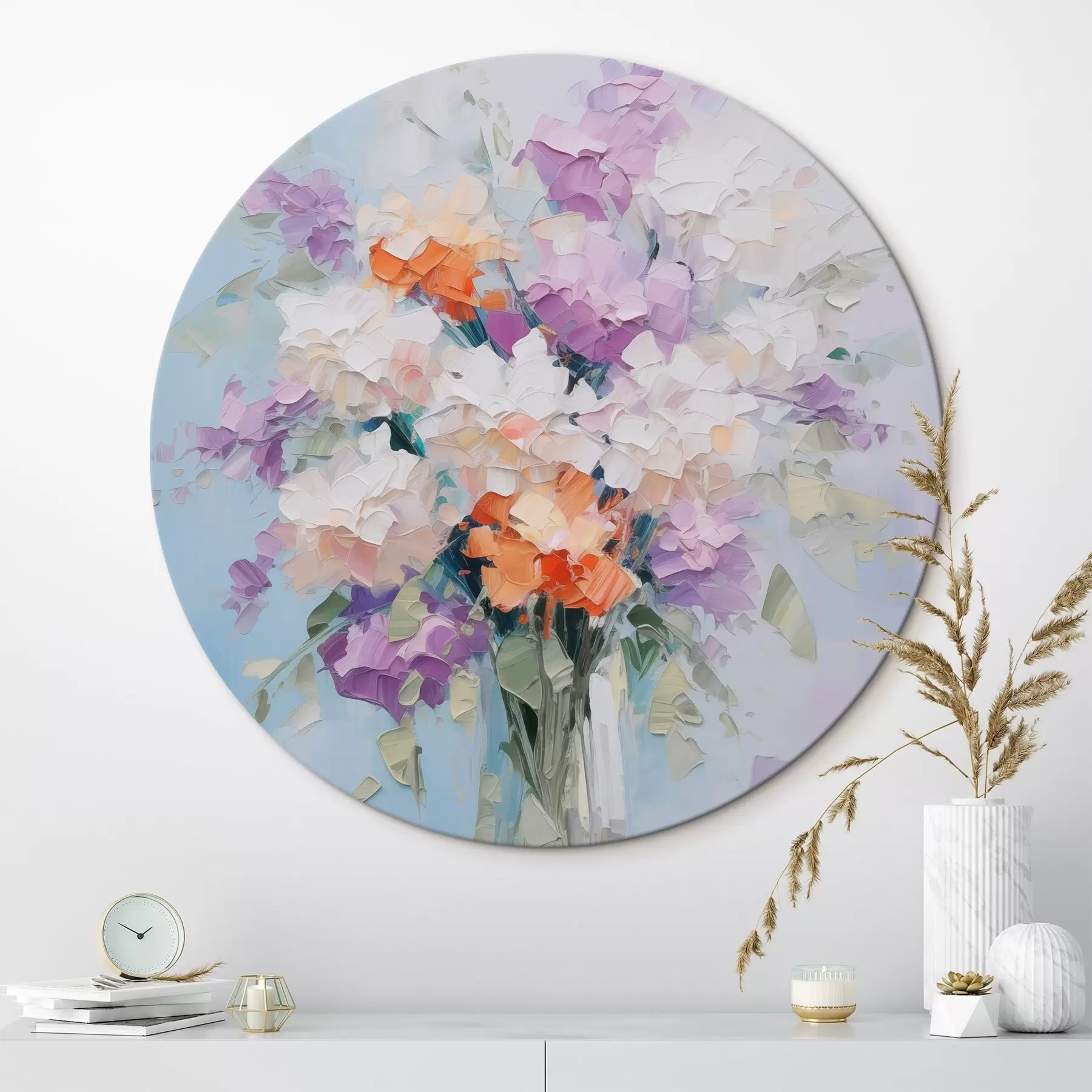 Tableau Bouquet dans un vase imitation peinture r46750