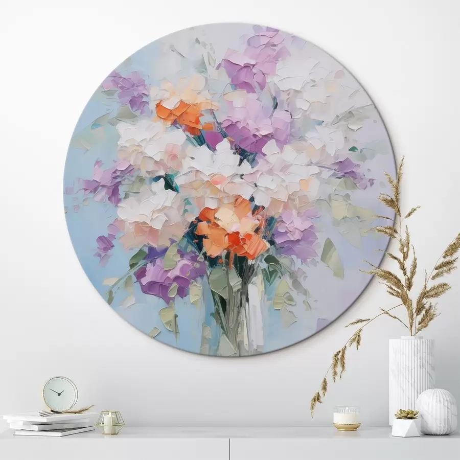 Tableau Bouquet dans un vase imitation peinture r46750