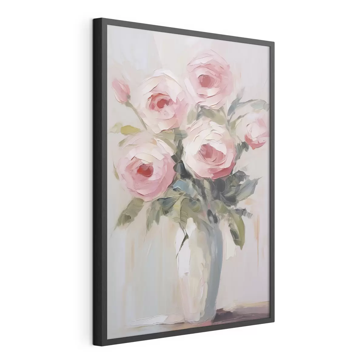 Poster Peinture imitation « Roses dans un vase » f46742