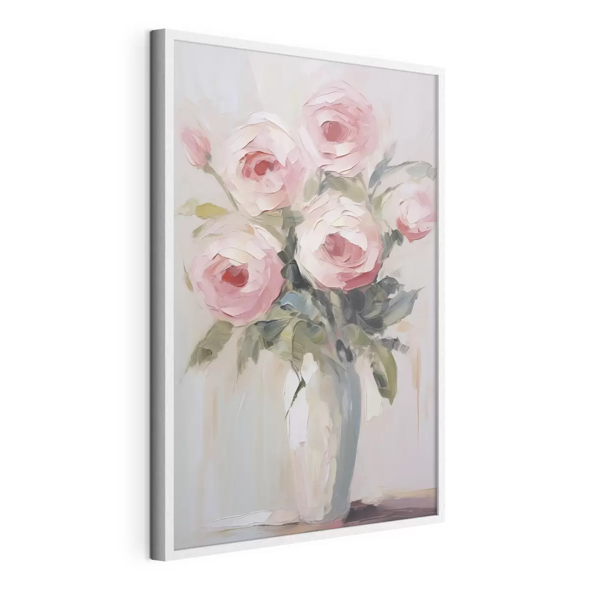 Poster Peinture imitation « Roses dans un vase » f46742