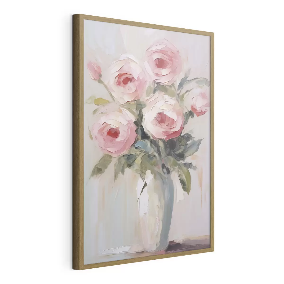 Poster Peinture imitation « Roses dans un vase » f46742
