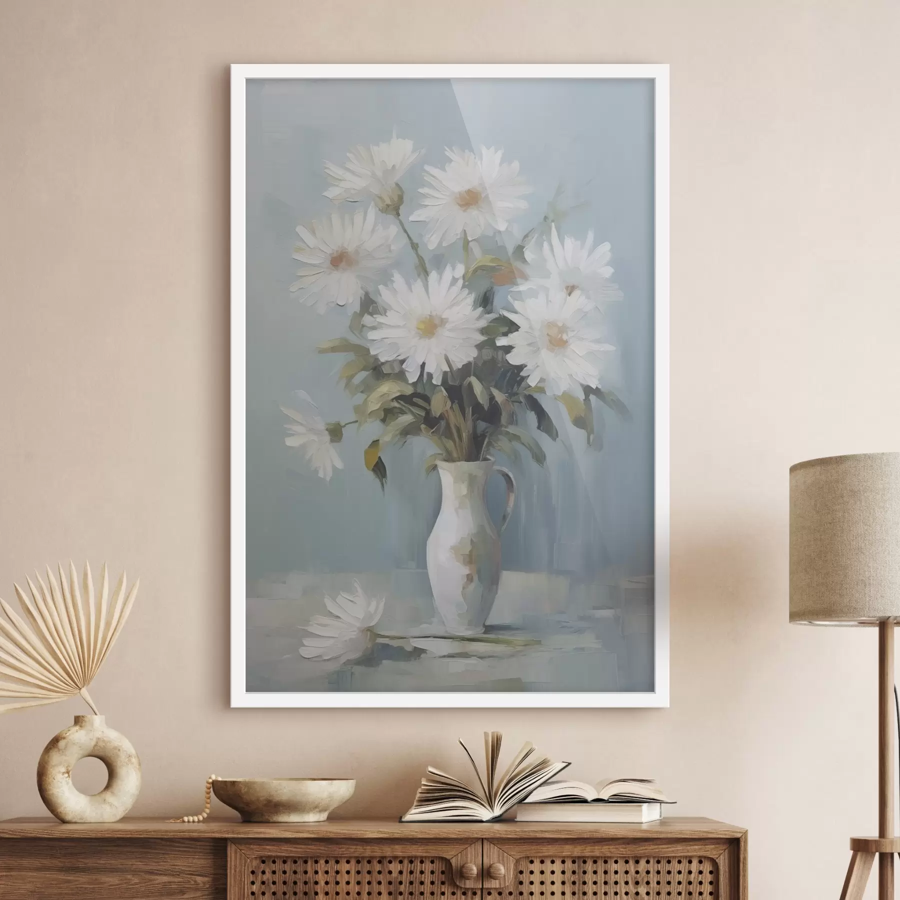 Papier peint Fleurs dans un vase, peinture imitation f46743