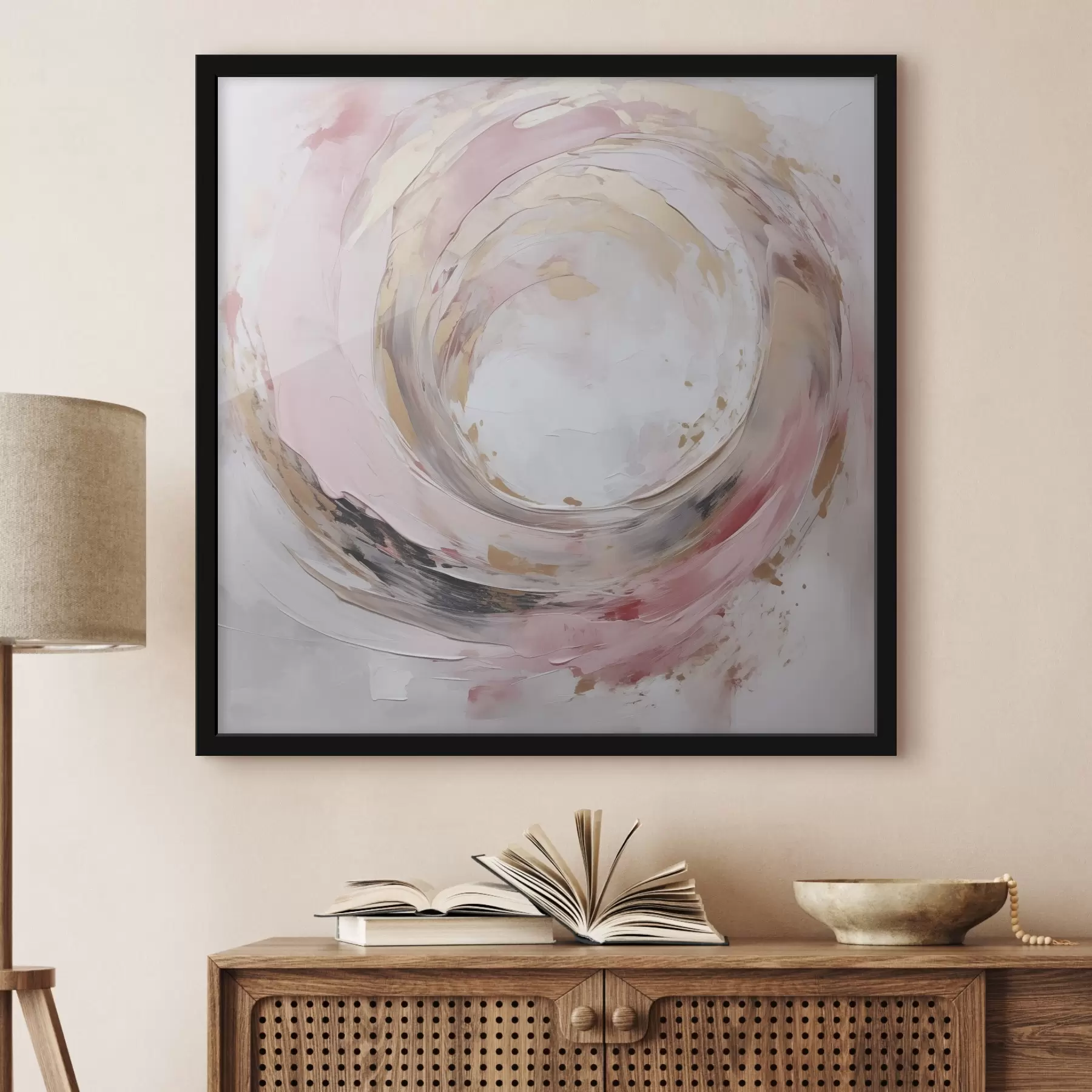 Papier peint Tourbillon, peinture d'imitation f46744