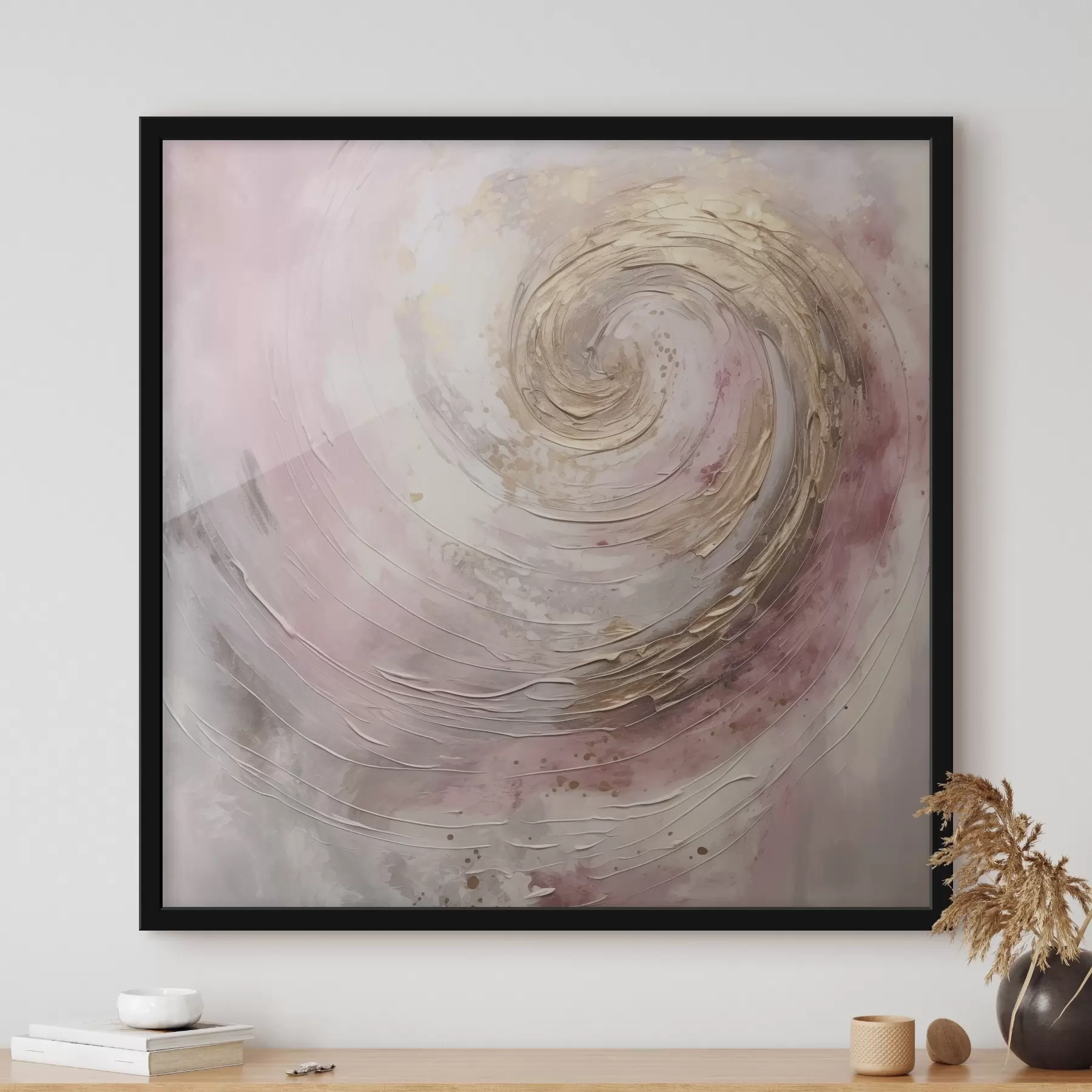 Papier peint Tourbillon abstrait, imitation peinture f46745