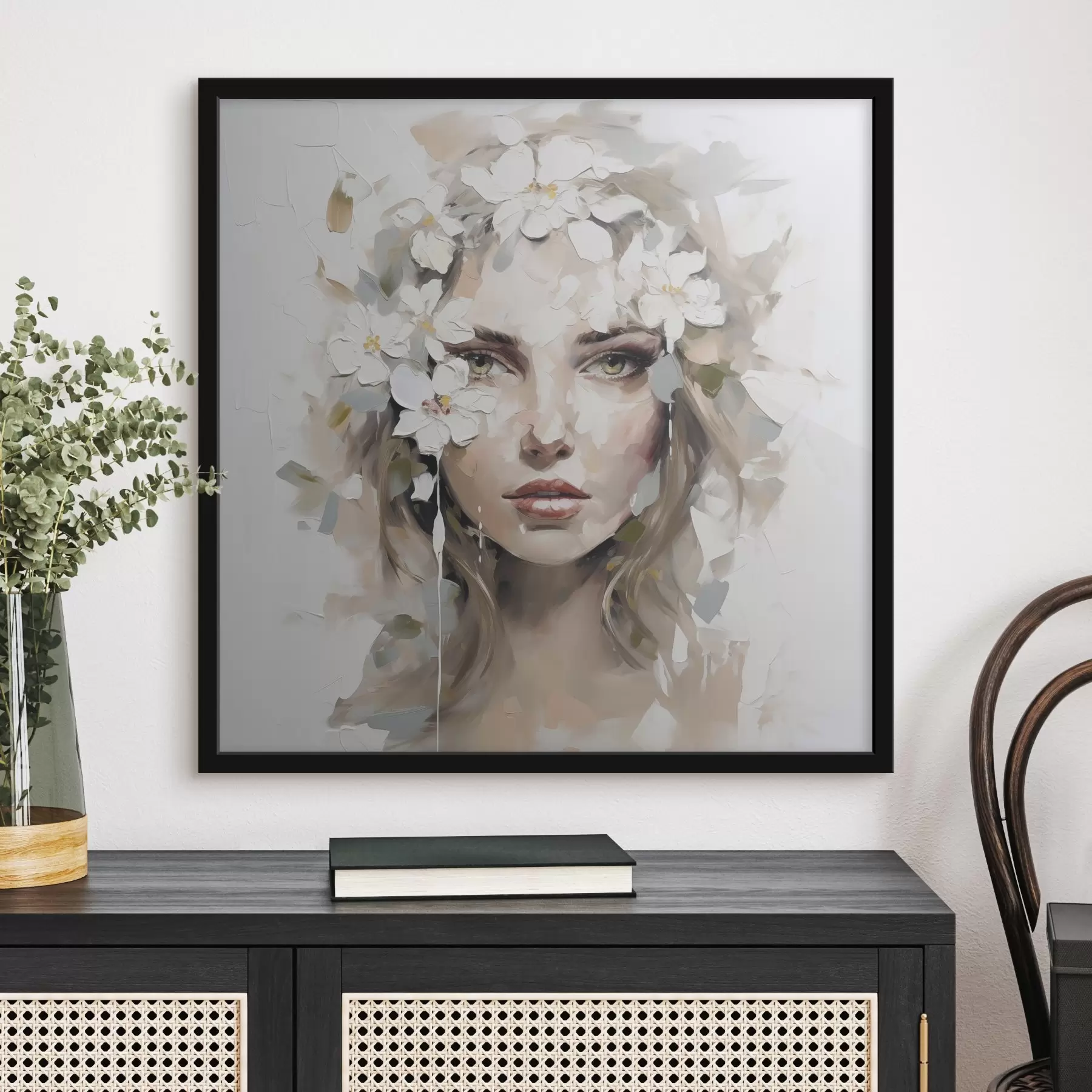 Papier peint Portrait abstrait imitation peinture f46749