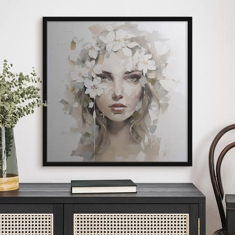 Papier peint Portrait abstrait imitation peinture f46749