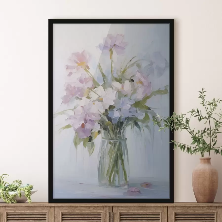 Papier peint Bouquet de fleurs dans un vase imitation peinture f46751