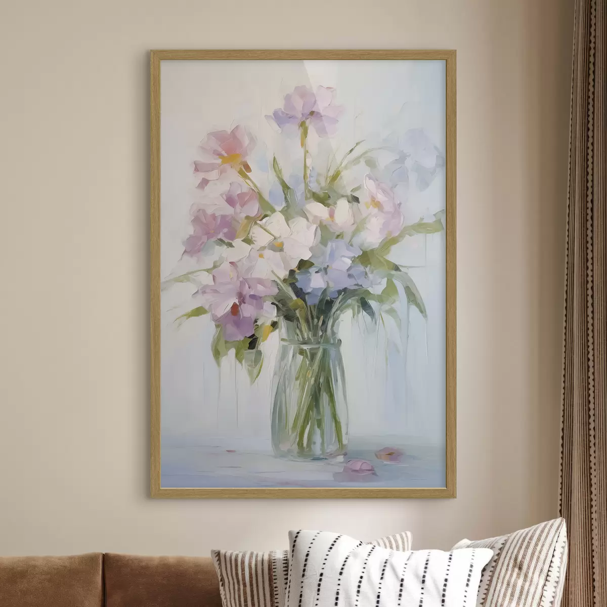 Poster Bouquet de fleurs dans un vase imitation peinture f46751