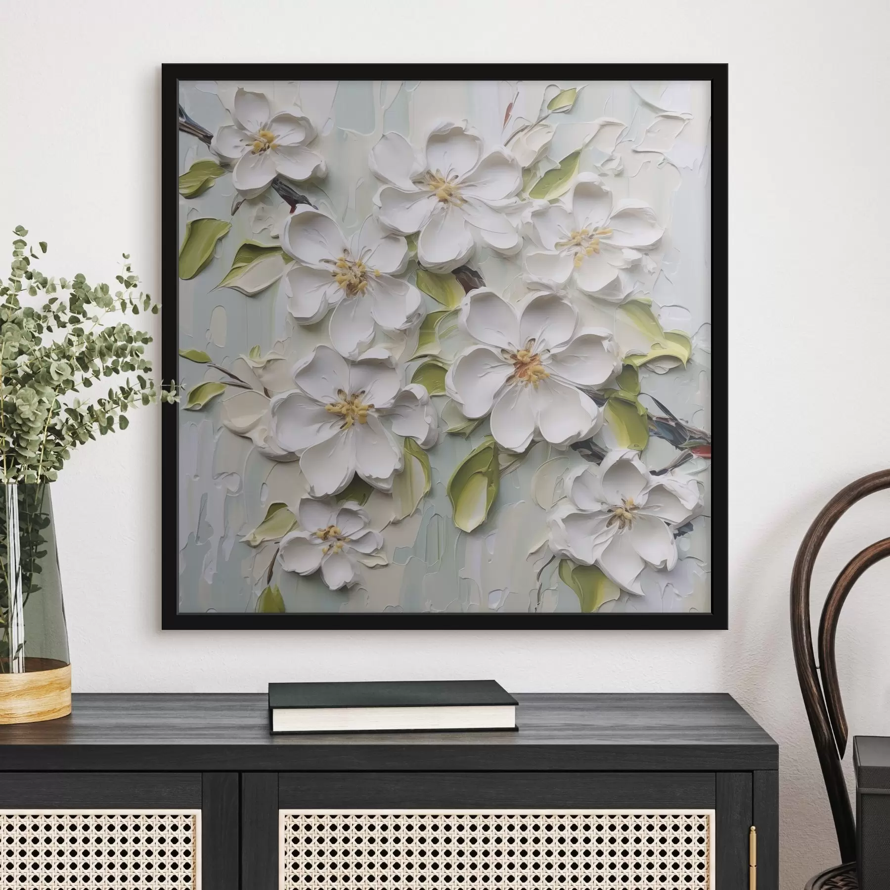 Papier peint Peinture imitation fleurs f46754